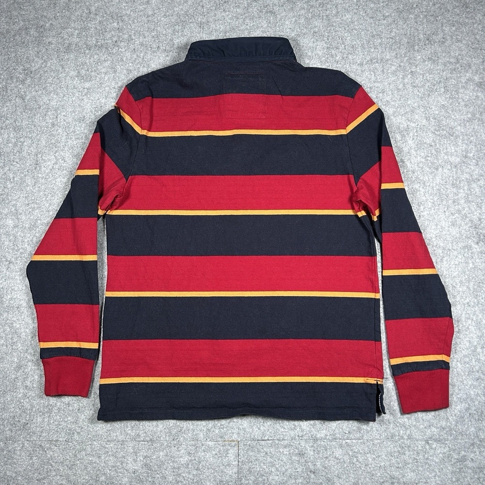Superdry Rugby Shirt Men's Size Large Multicolour Striped Heavyweight Patch - Picture 13 of 15